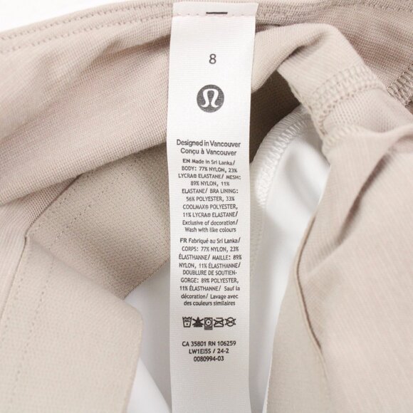 NWT Lululemon Exerlux Asymmetrical Tennis Tank Top in White Size 8 (B/C Cup) - Picture 9 of 10